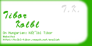 tibor kolbl business card